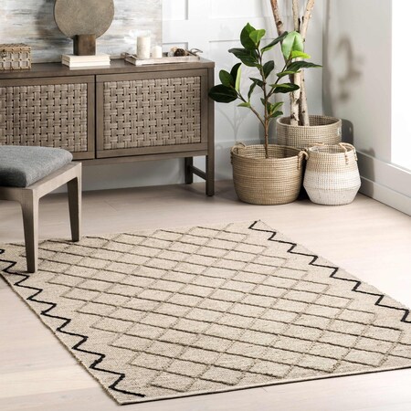 Nuloom Asa Trellis Seagrass and Jute Blend Area Rug 5ft x 8ft ARMD02A-508